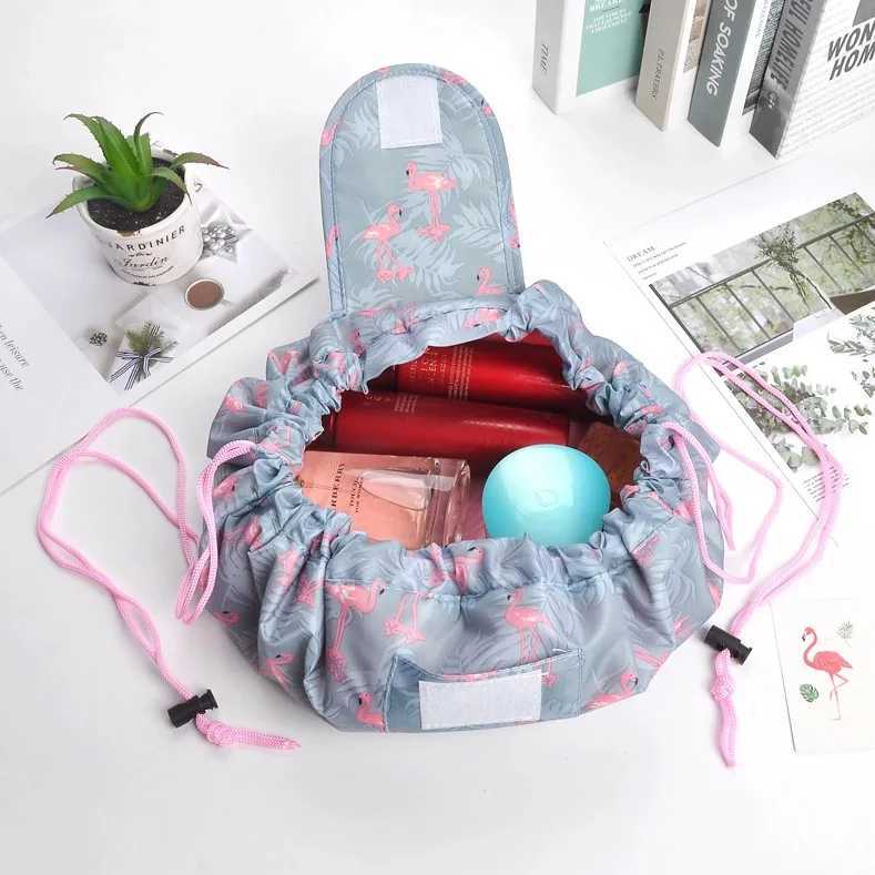 Women Travel Magic Pouch Drstring Cosmetic Bag Organizer Lazy Make up Cases storage bag Kit Box Tools Toiletry Beauty CaseXJ241206