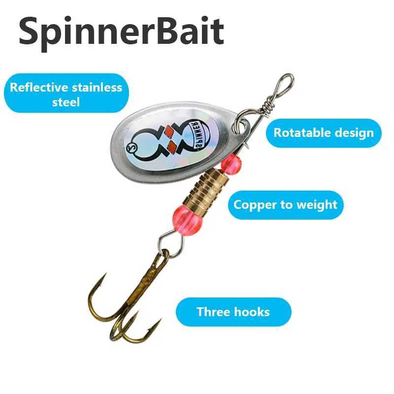 Jig Spinner Bait Kit With Tack Box 3g Rotating Spinner For Pike Salmon Sea Fishing Wobbr Trolling Hard Surface Topwater LureXJ241128