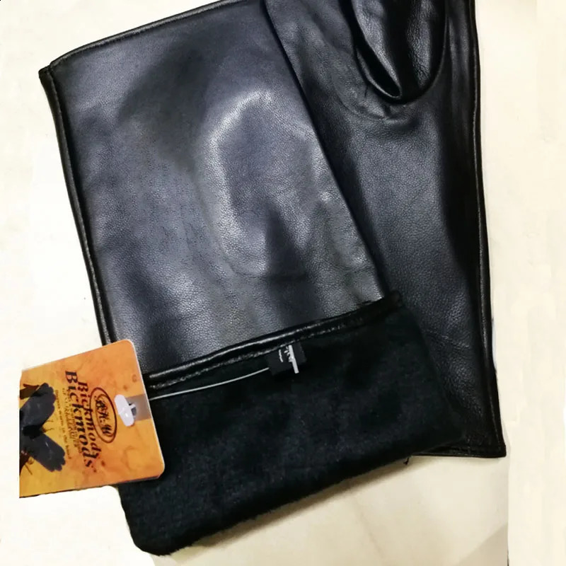 Long sheepskin half finger gloves womens leather car driving mens outdoor motorcycle no finger sun protection 241206