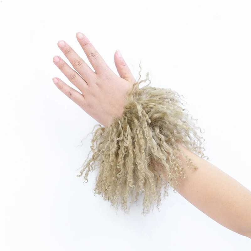 ly arrived colorful long haired womens fur arms warm wrists real Mongolian sheepskin cuffs CX-A-47Z 241206
