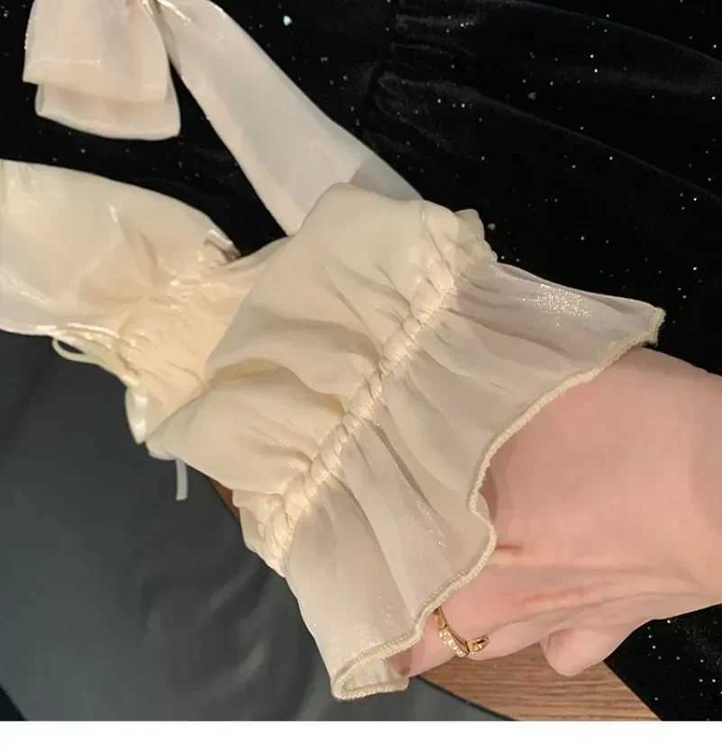 Long Sleeves Fashion Baby Casual Wear Girls Princess Velvet Dresses New Children Ceremonial 1-10Ys Vestidos Kids ClothesXJ241206