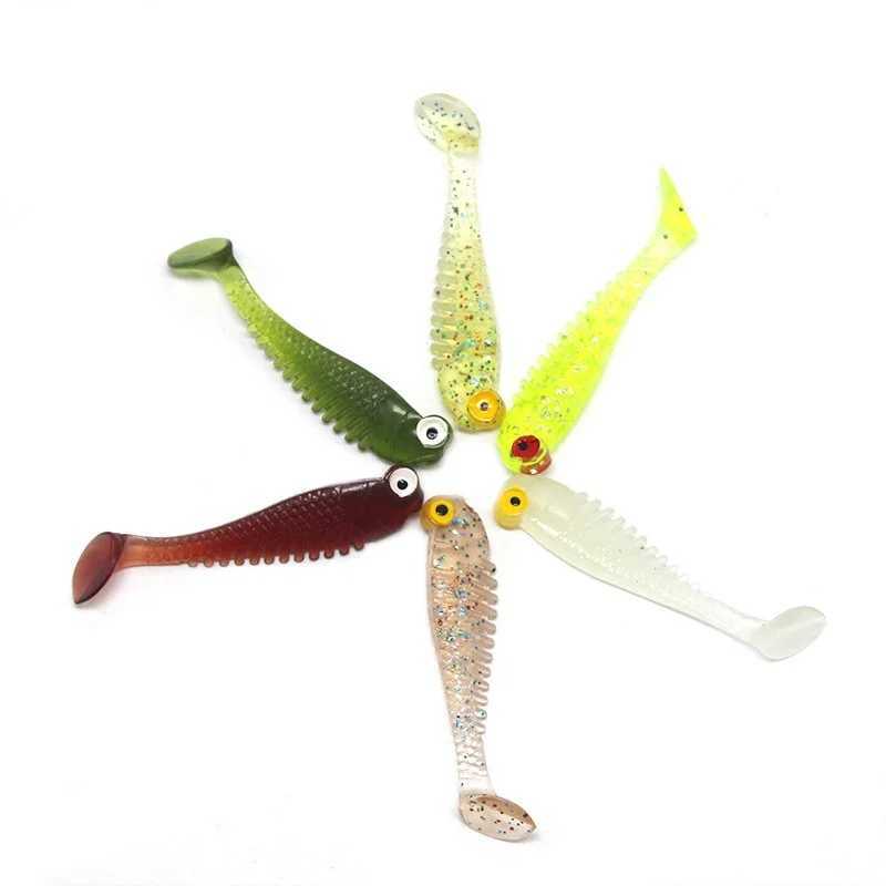 5/10pcs Soft Fishing Silicone Small Fish Luminous Shaking Bait 5.5cm Luminous Bait Artificial Bait Carp Bait Fishing AccoriesXJ241128