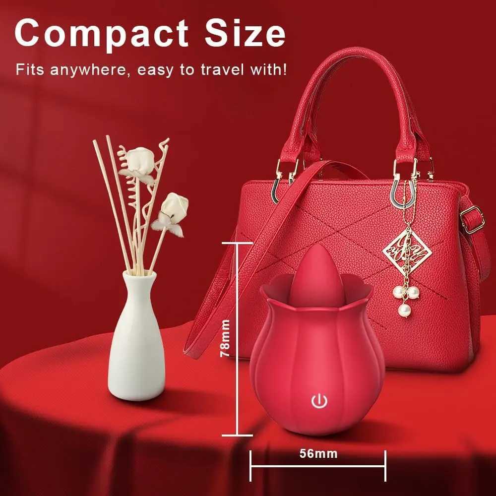 Rose toy Swing Tongue Licking Vibrator Female Powerful Oral Nipple Clitoris Stimulator Massager Adults Goods Sex Toys for WomenXJ241206