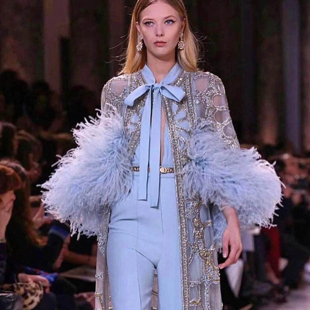 2 3 4 6 PLY high-quality fluffy Oriental feather Boas used for carnival clothing sewing accessories wedding dresses ruffles shawl decorations 241206