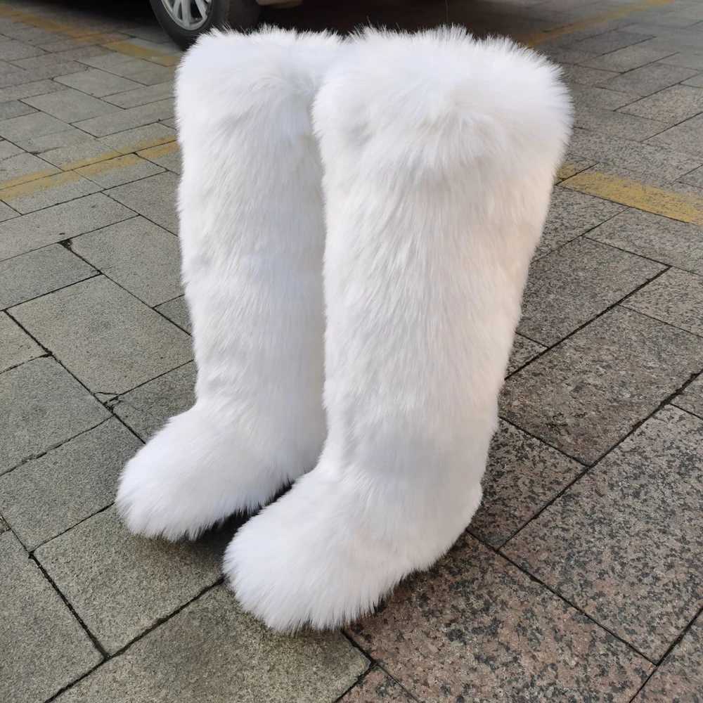 High Quality New Marriott boots high boots knee high fur snow boots warm Fi warm wool similar to boots Veet Padded winter boots T241206