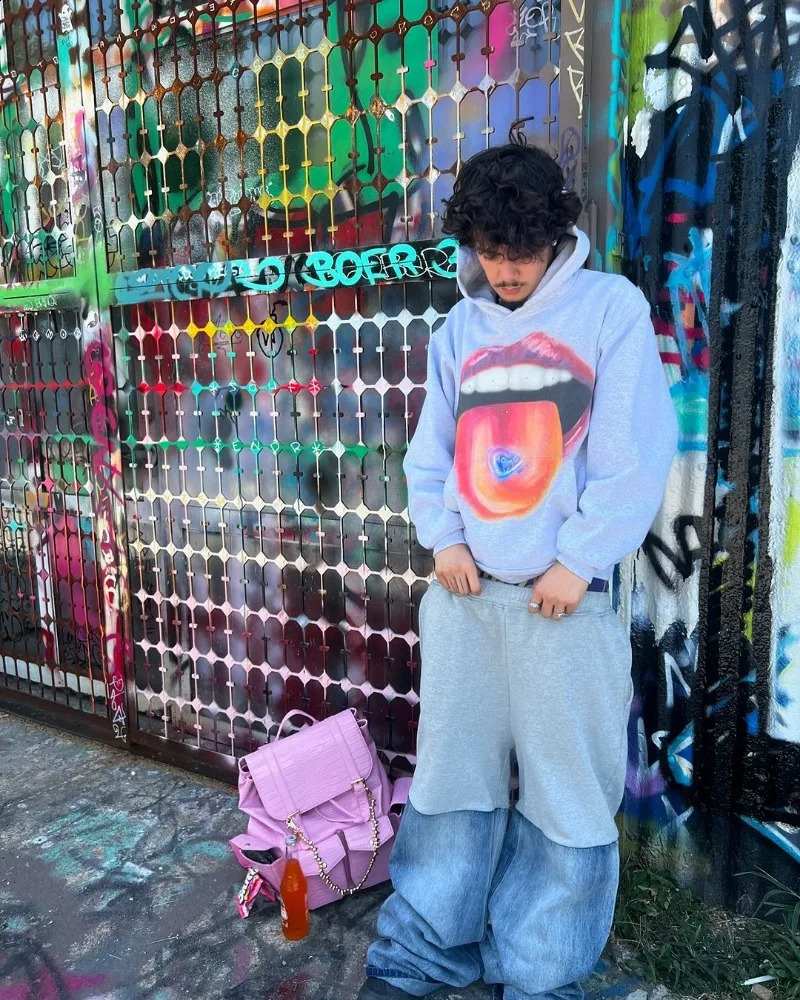 American Street Hip Hop Printed Graphic Hoodie Y2K Mens and Womens Retro Clothing Loose Harajuku Fashion Casual 241206