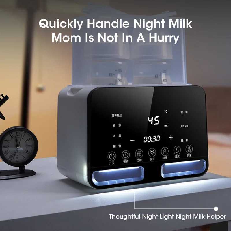 Bottle Warmers Sterilizers Baby Bottle Warmer Intelligent Thermostat Pacifier Disinfection Heating Complementary Food Temperature Display Appointment 
