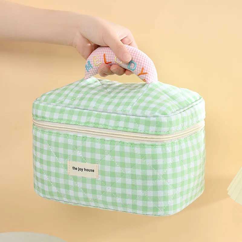 Persality Women Tote Cott Makeup Bag Portable Large Capacity Travel Organizer Cosmetic W Pouch Ladies Make Up Storage BagXJ241206