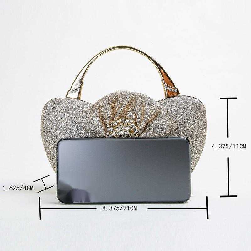 Clutch Bag Direct New Fashionable Banquet Bag Womens Folded Diamond Style Handheld Bag Banquet Wedding Party Bag 240920