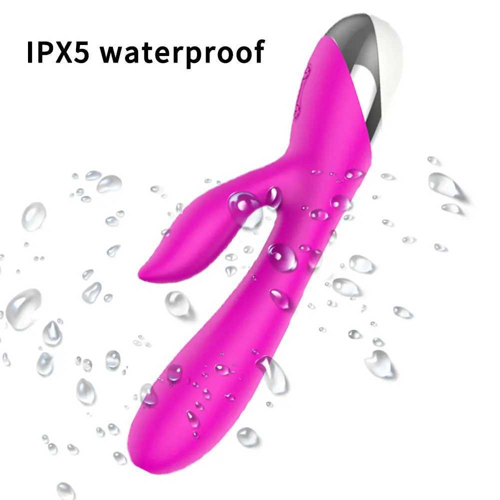10 Speed G Spot Vibrator USB Rechargeable Powerful Dildo Rabbit Vibrator for Women Clitoris stimulation Massage Adult sex toysXJ241206