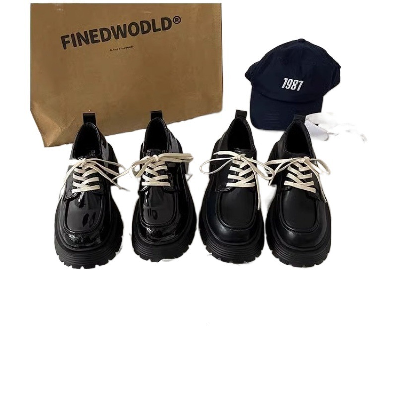 Chic Japanese Influenced Women's Retro Lace Up Booties in Black - Versatile Fashion Shoe for A/W 2024 Collection