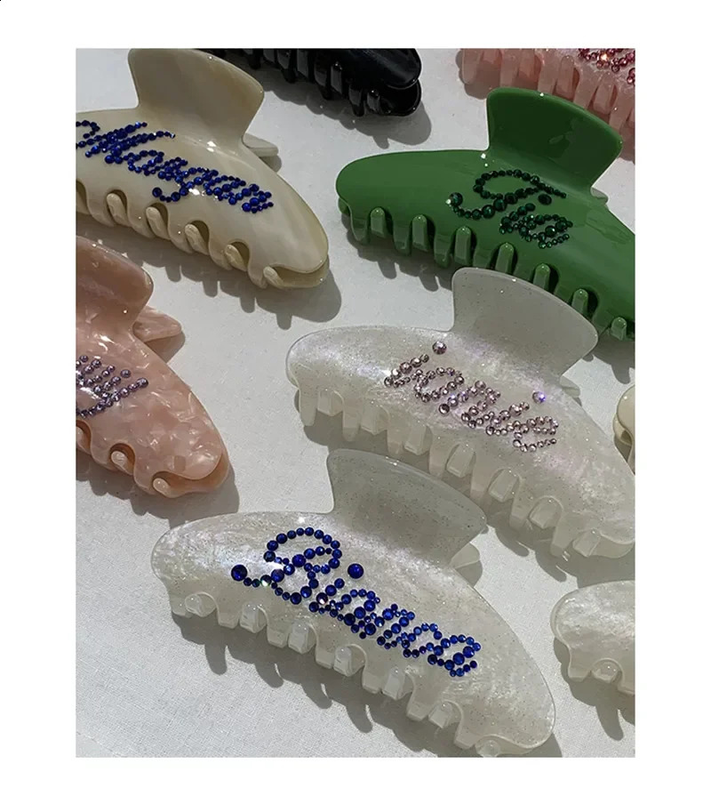 custom for pure handmade double-sided DIY numeric name grab hair clip couple gift 241205