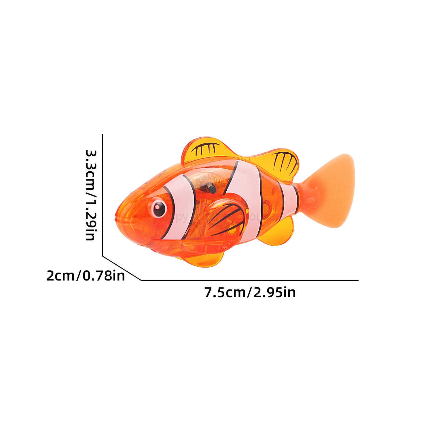 Simulated electronic fish induction water toy clownfish bathing pool with lighting sle random (range of about 30-50 minutes)XJ241207