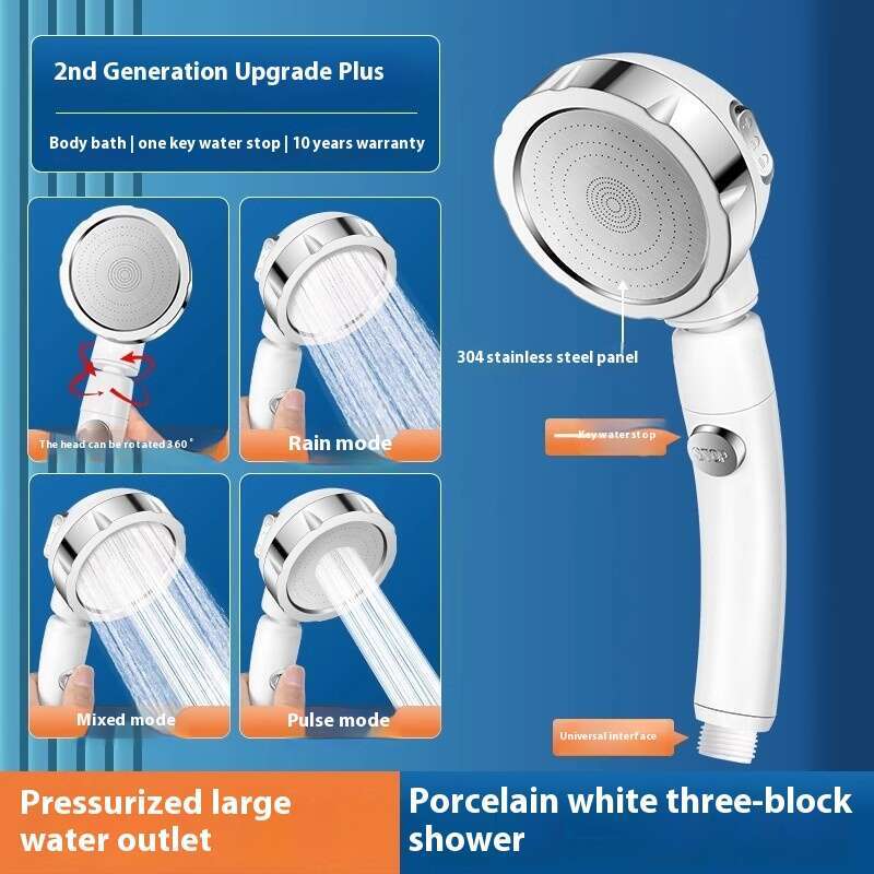 Shaking head super pressurized water heater, bathroom showerhead, shower heater hose set