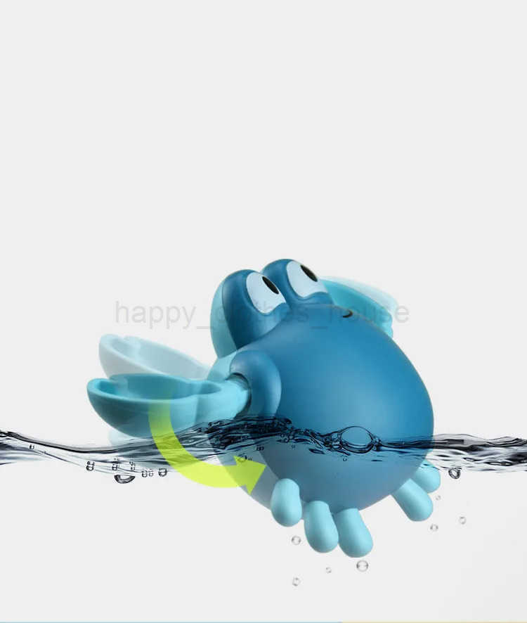 New Baby Bath Animal Swimming Toys Frogs Crab Infant Swim Chain Clockwork Classic Baby Cognition Water Toy For ChildrenXJ241207