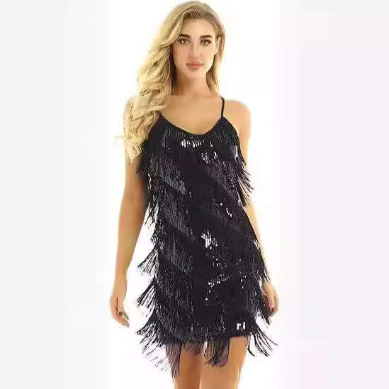 European American low cut V-neck upender tael deign ene fahionable and exy nightclub hort kirt dre 2024 temperament veratile new trend clothing