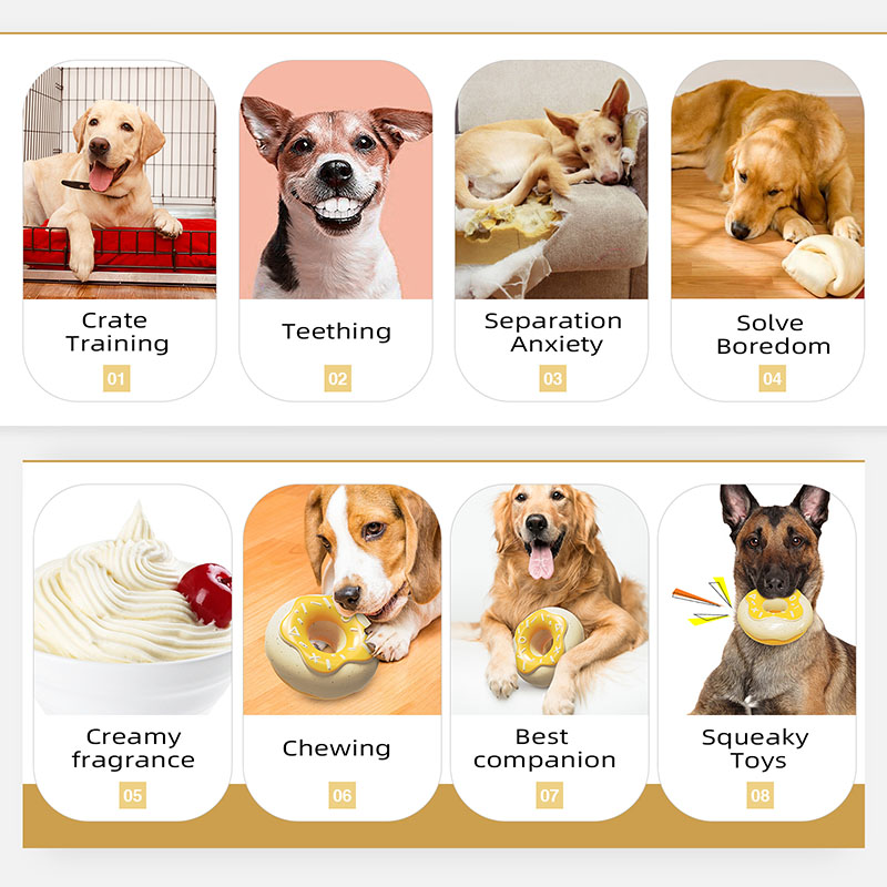 Pet supplies donut sound dog toys grinding teeth to relieve boredom teeth cleaning sound donut dog toys