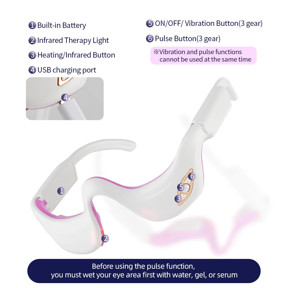 Rechargeable Eye Massager Lighten Dark Circles Aging Eye Care Beauty Tool Massage 241206