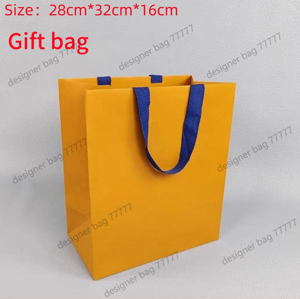 Designer bag tote bags Factory direct supply yellow counter original gift bag unisex high-end gift special tote bag real paper bag for shopping bags