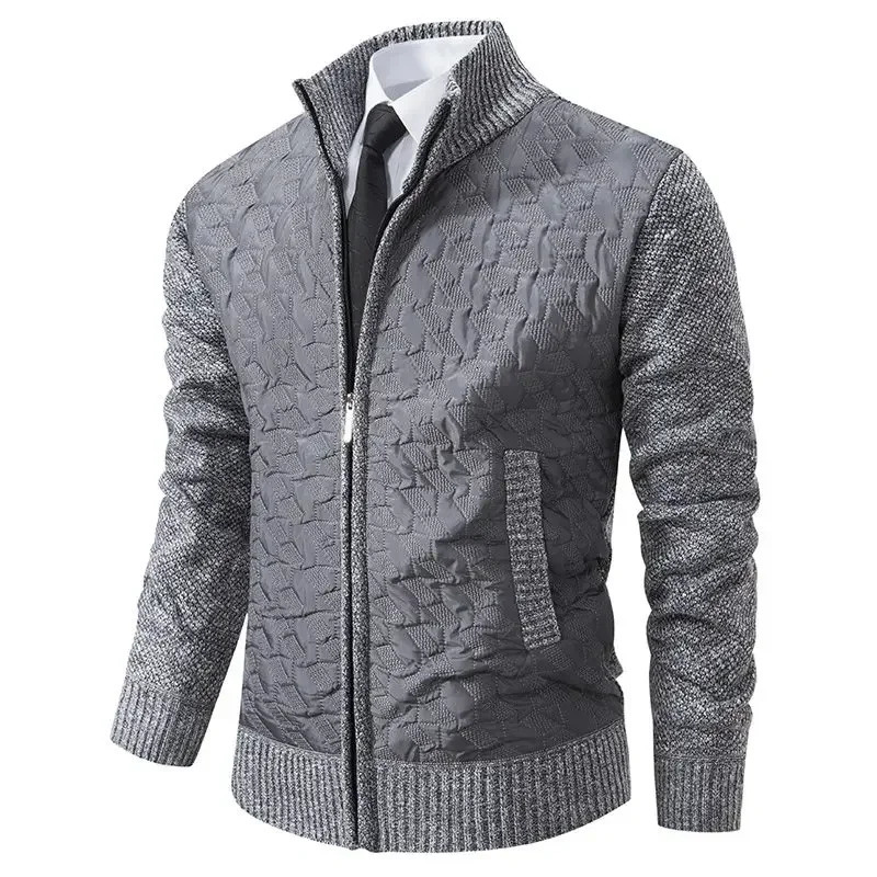 Intelligent leisure knitted cardigan mens 2024 autumn and winter business ultrathin sweater jacket 241206