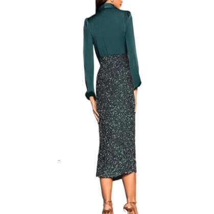 European and American women's light sense, including buttocks, fish tail, high-end banquet temperament, hosting single shoulder evening dress, 20