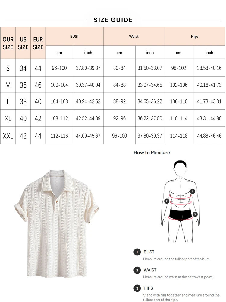 Mens Solid Color Jacquard Texture Polo Neck Half Button Short Sleeve Mens Basic Top T-shirt 241204