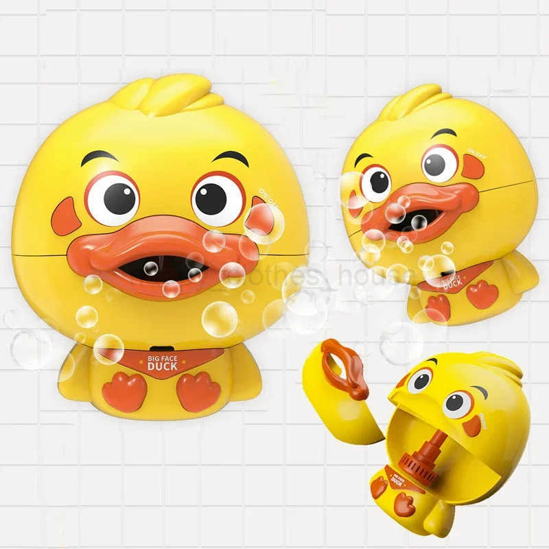 Bubble Duck Baby Bath Toy Funny Toddler Bath Bubble Maker Pool Swimming Bathtub Soap Machine Bathroom Toys for Children KidsXJ241207