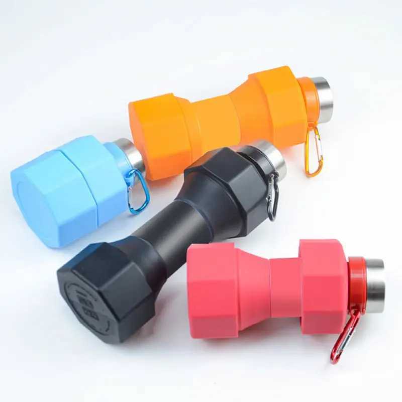 Sports water silicone retractable folding coffee cup outdoor travel tool foldable fitness bottle Z260202