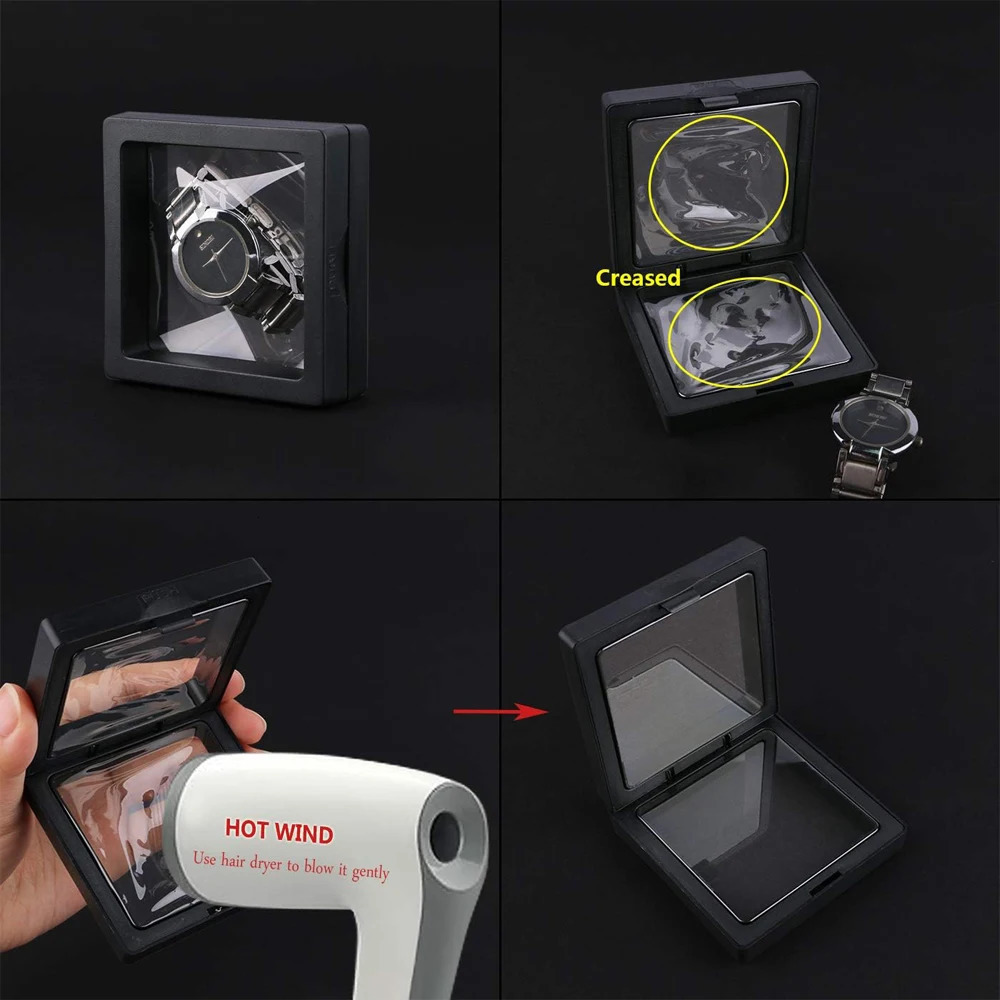 20 pieces of black 3D floating frame display stand coin display stand 3D floating frame challenge coin display stand 241206