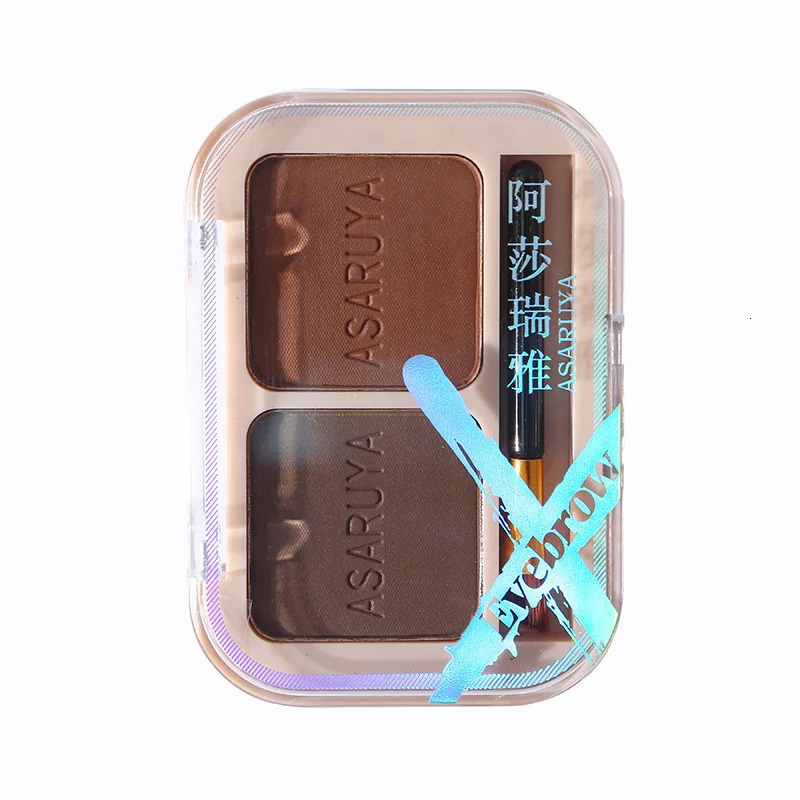 2 Colors In 1 Eyebrow Powder Professional Natural Makeup Palette Eyebrow with Eye Brush Enhancers Eye Brows Nose Shadow Powder 241206