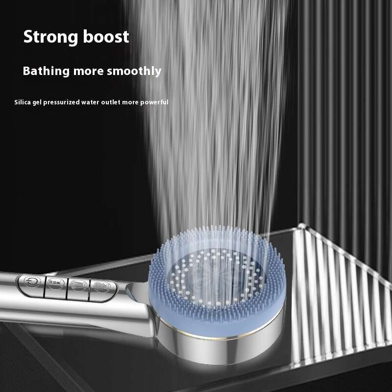 Powerful pressurized massage showerhead home use, head for showering, ultra high pressure, four levels handheld rain shower