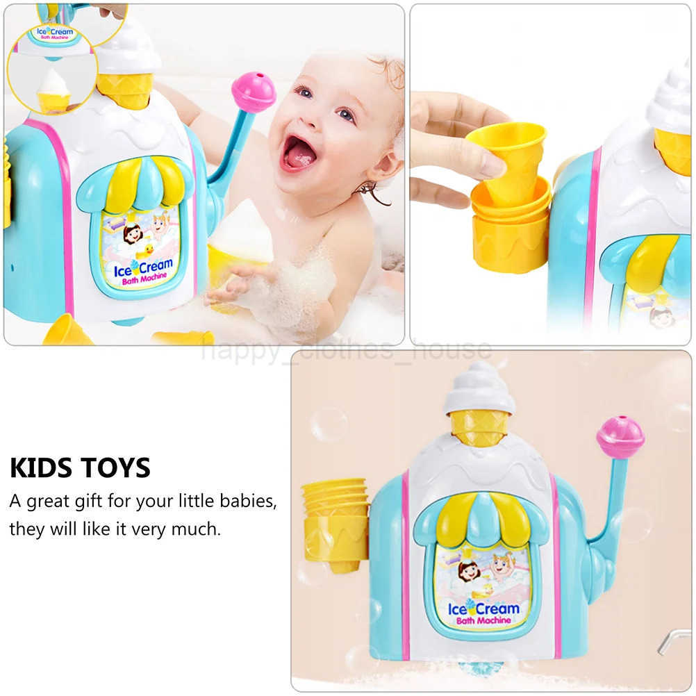 Ice Bubble Machine Baby Shower Toy Child Plaything Set Creative Bath Abs Maker Kids Blower SlishXJ241207