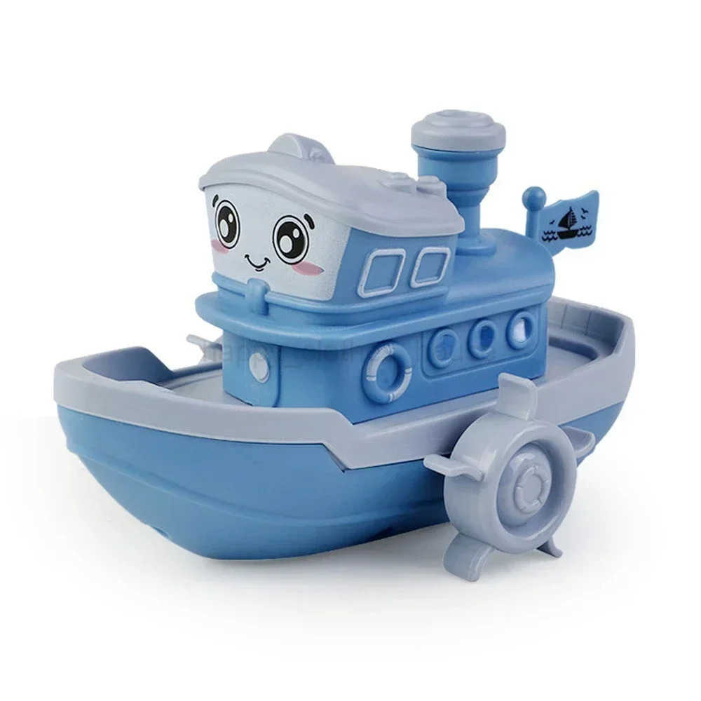Baby Bath Toys Cute Ship Boat Clockwork Toy Wind Up Toy Kids Water Swimming Beach Game for Children Gifts Boys ToysXJ241207