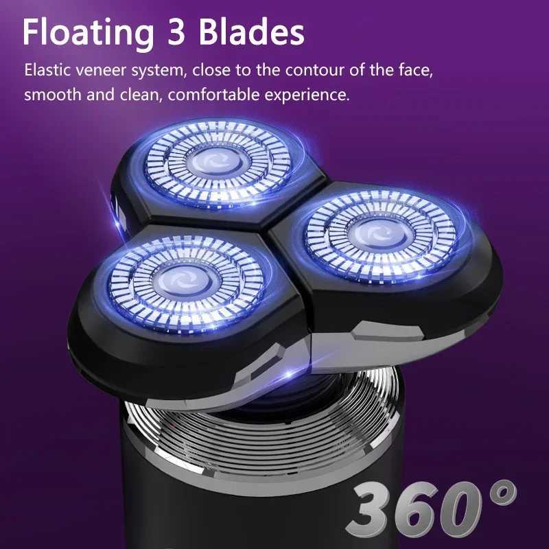 6 IN 1 Men Grooming Kit Wet Dry Electric Shaver Beard Nose Hair Trimmer Electric Razor Rechargeable Bald Head Shaving MachineXJ241207