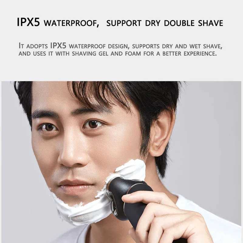 Pro Waterproof Electric Shaver Men Wet Dry Facial Razor Lithium RechargeableXJ241207