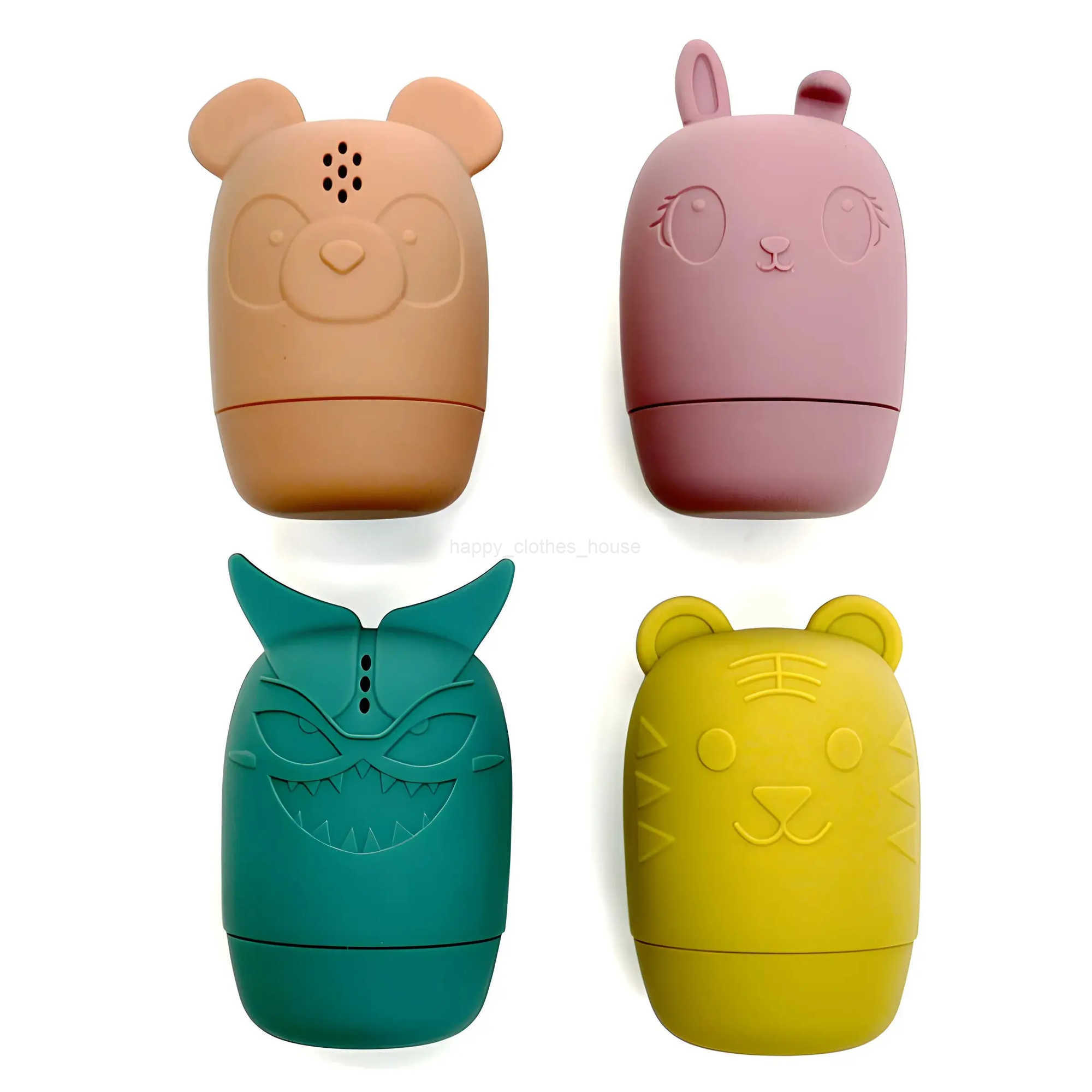 Silicone bath toys animal shape baby interactive bathroom toys children water play toysXJ241207