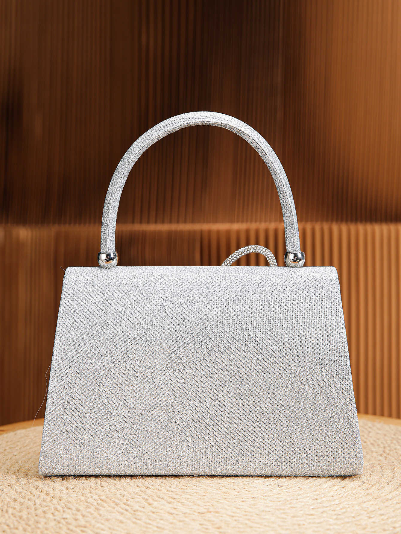 Clutch Bag New Fashion Diamond Banquet Bag Handmade Shining Full Diamond Bow Handbag Crossbody Bag 240920