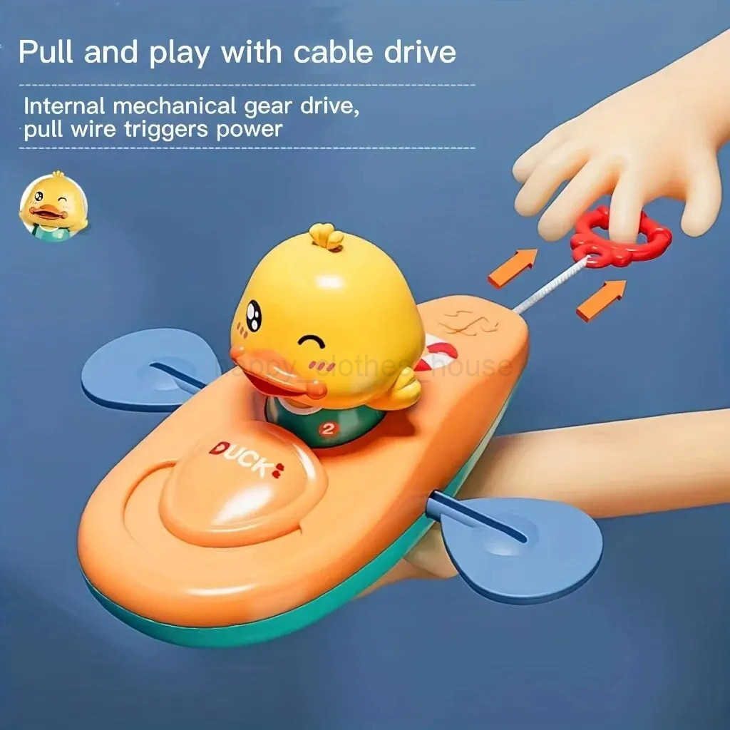 1 Pc Little Yellow Duck Kayak Toy Swimming Pool Bathroom ToyXJ241207