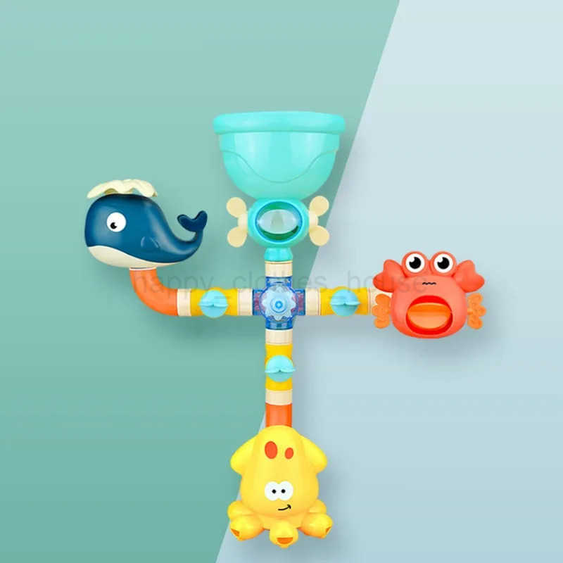 Baby Bath Toys Bathtub DIY Pipes Tubes Bath Time Water Game Spray Swimming Bathroom Toys for Toddlers Kids Gifts Birthday GiftXJ241207