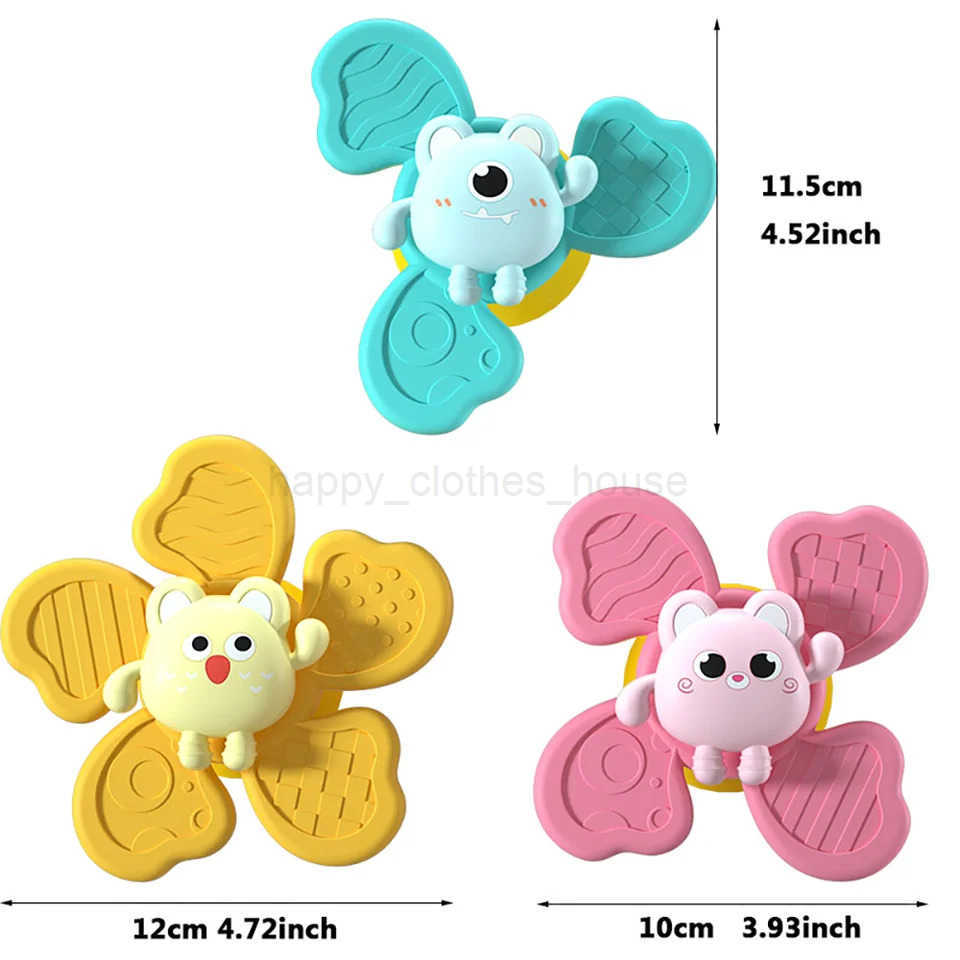 Baby Bath Toys Funny Bathing Sucker Spinner Suction Cup Rattles Fidget Educational ToysChristmas Birthday Gifts for KidsXJ241207