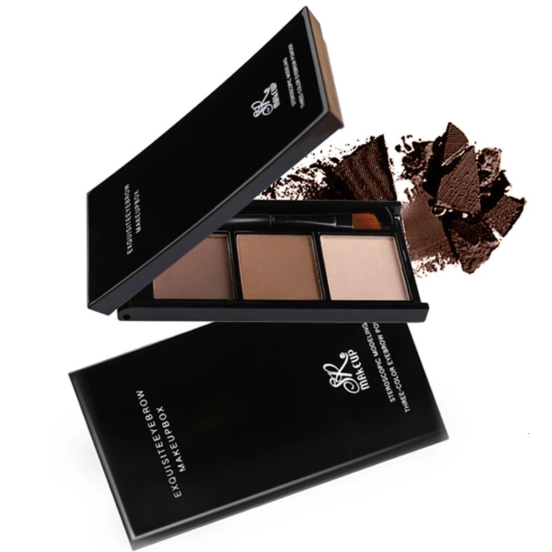 Lasting Eyebrow Powder Waterproof Brow Powder Tint Enhancers Pigment Natrual Eyebrow Shadow Palette with Brush Makeup Cosmetic 241206