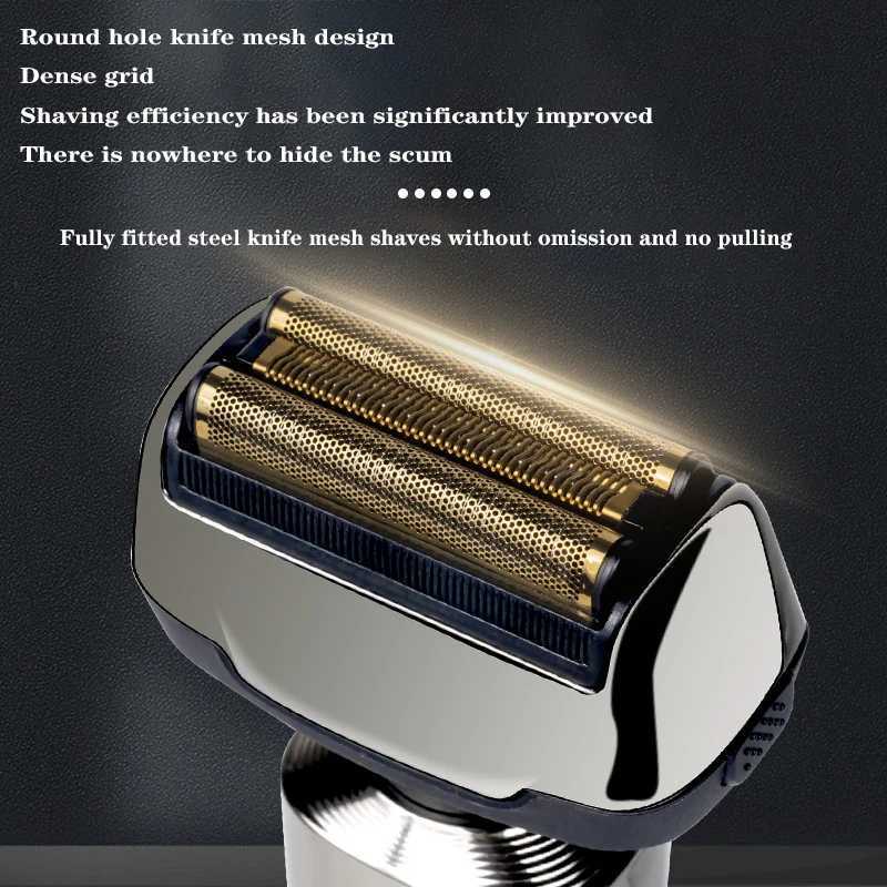 Kemei 4 In 1 Wet Dry Electric Shaver For Men Beard Trimmer Nose ear Electric Razor Washable 3D Face shaving machine rechargeableXJ241207