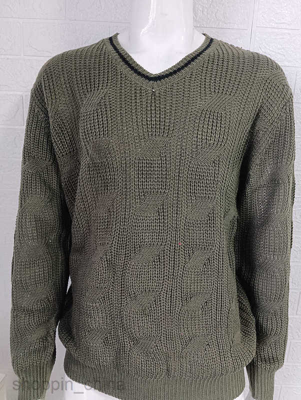 Men's Sweaters V-neck sweater men fashion slim fit long sleeved knitted top 2024 autumn/winter new sweater