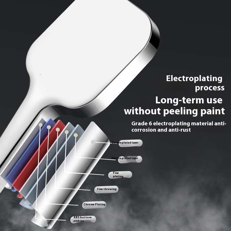 Turbocharged household water heater, shower, pressurized showerhead, square seven level showerhead