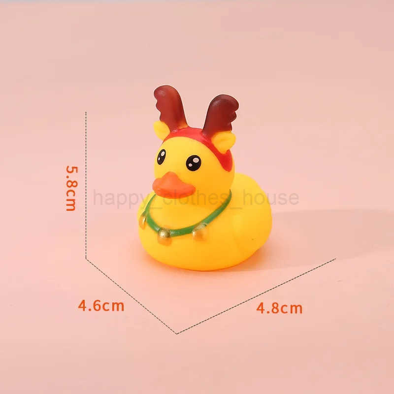 Baby Bath Toys Cute Little Yellow Duck with Squeeze Sound Floating Duck Bath Toys Soft Rubber Float Duck Water Toy Gift for KidsXJ241207