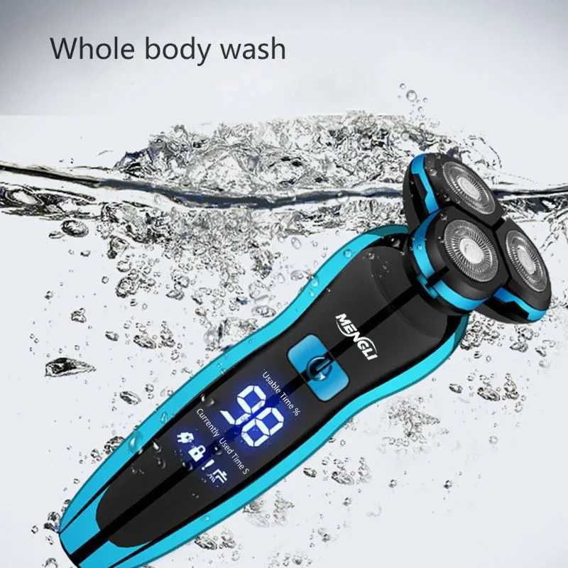 ZOZEN Electric Razor Electric Shaver Body Hair Cutting Shaving Machine for Men Clipper Rotary Beard Trimmer 100% WaterproofXJ241207
