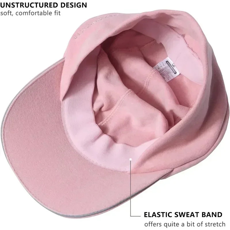 Gadiemkensd womens winter reflective wool ponytail hat with drooping ears for warmth baseball cap golf cap M24 241206