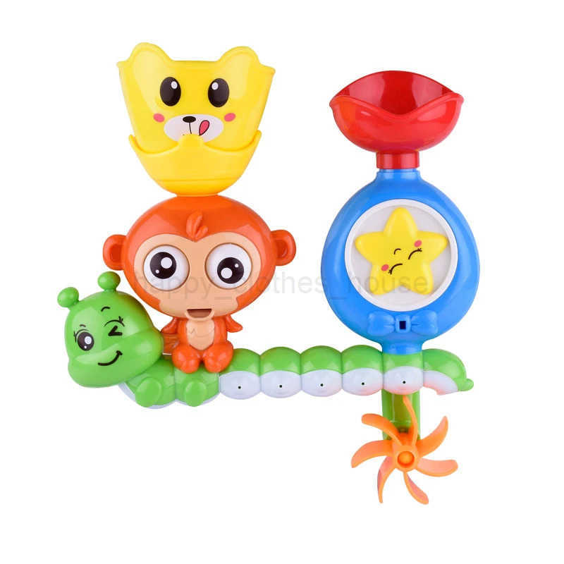 New Baby Bath Toy Wall Sunction CupTrack Water Games Children Bathroom Monkey Caterpilla Bath Shower Toy for Kids Birthday GiftsXJ241207