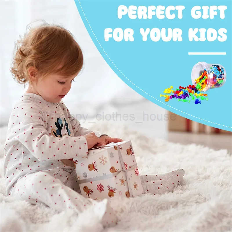 114/PCS Baby Shower Suction Cup Toys For Kids Ages Suction Toys Sensory Toys Bath Travel Toys Suction Cup Toys SiliconeXJ241207