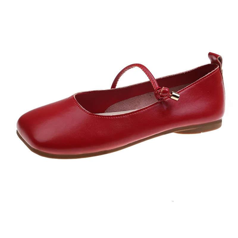 Womens casual flat bottomed boat shoes ballet dancer round toe autumn womens comfortable soft and shallow 241206